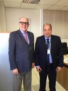 Paulo Fraccaro e o diretor da ANVISA, Fernando Mendes