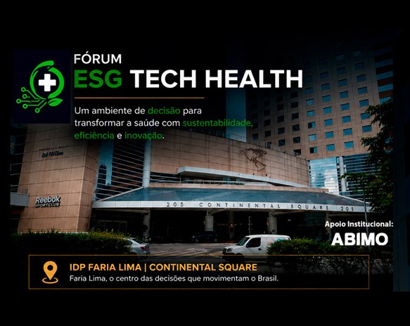 Fórum ESG TECH HEALTH 2026 conta com apoio institucional da ABIMO